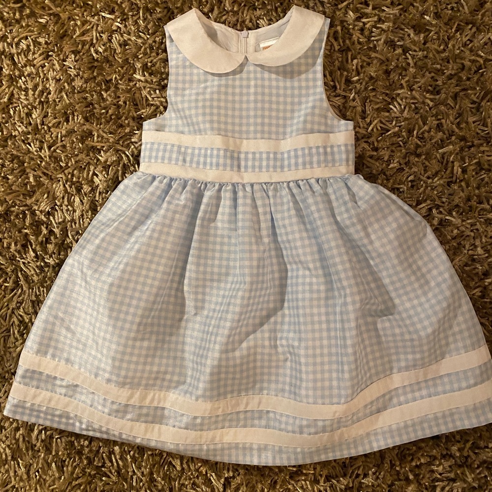 Gymboree Blue and White Gingham Dress - 2T